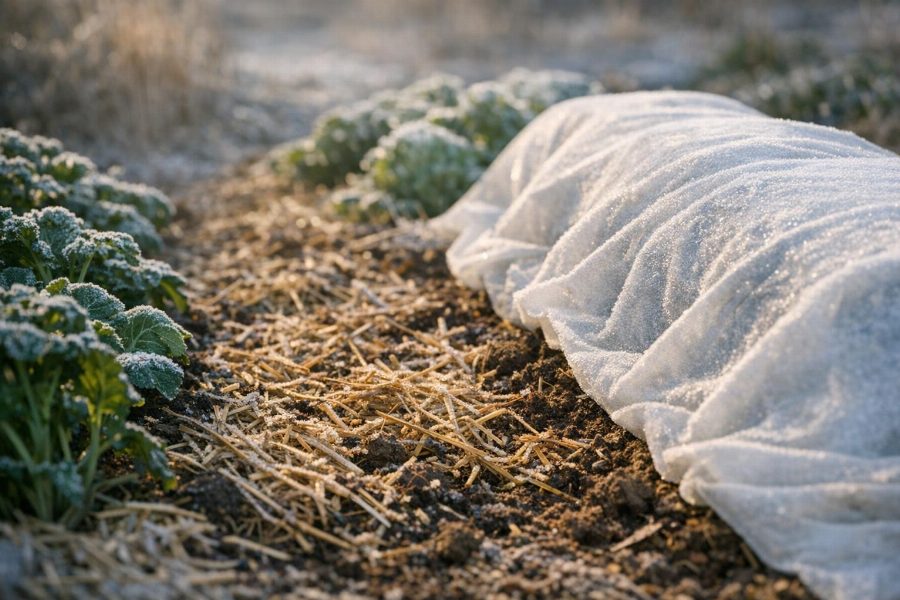 Winterliche Bodenbedeckung: Innovative Mulchmethoden für nachhaltigen Frostschutz im Februar – Freilandwerk Blog