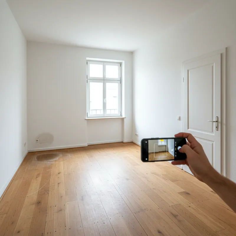 diffus© Protokoll – Leerer Wohnungsraum mit Kratzern