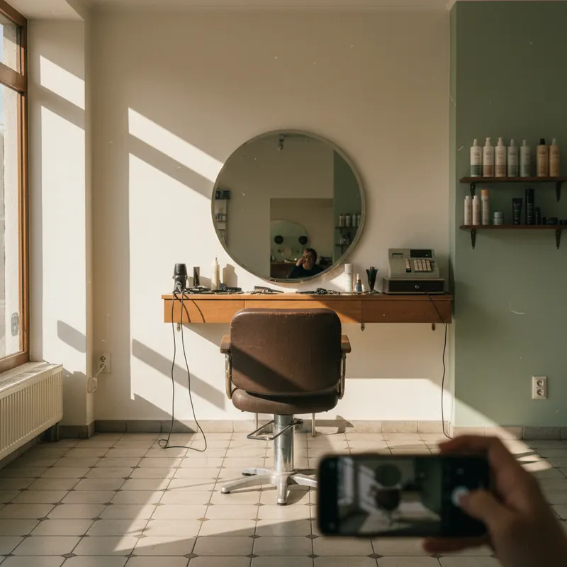diffus© Schließung – Leerer Friseursalon