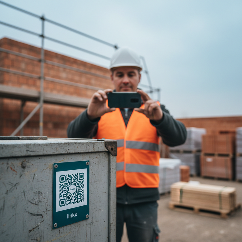 Lone-Worker-Sicherheit — Monteur auf einsamer Baustelle, Scan alle zwei Stunden
