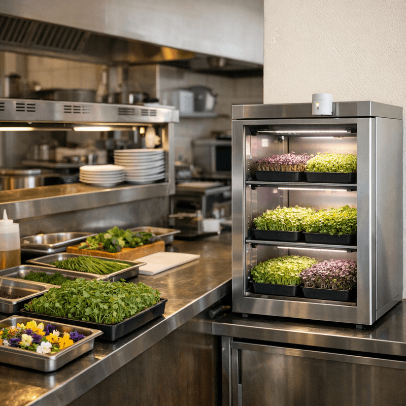 Mikro-Gärtnerei für Restaurant-Küchen