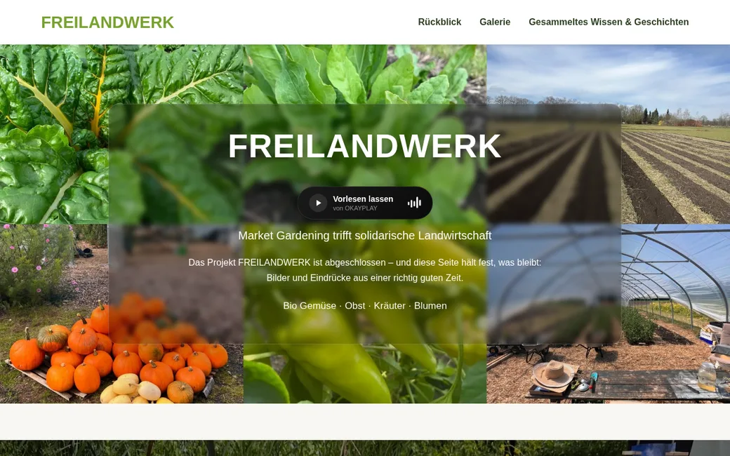 Startseite FREILANDWERK